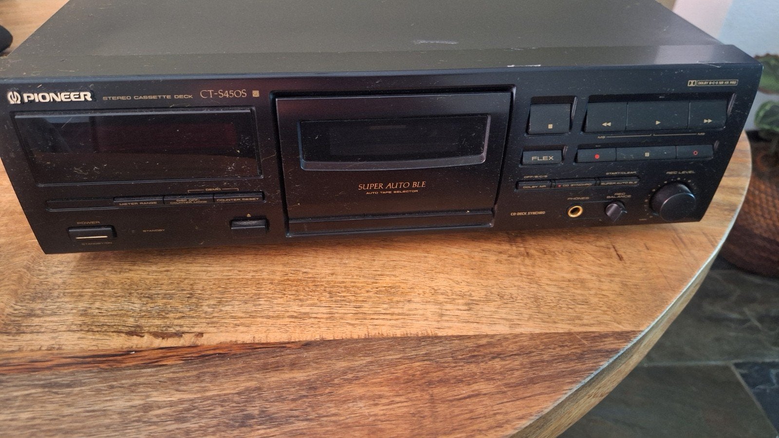 Pioneer CT-S450S Stereo Cassette Deck Dolby S-C-S NR HX PRO, Audio, Tv en Foto, Cassettedecks, Ophalen of Verzenden, Enkel, Tiptoetsen