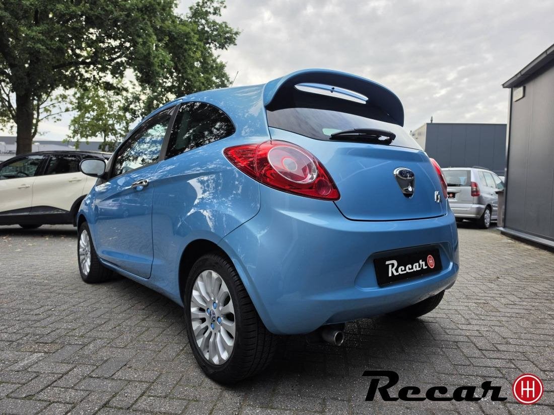 Ford Ka - 1.2 Titanium X start/stop/Airco/DistrbVv/Apk, Auto's, Euro 5, Gebruikt, 4 cilinders, Blauw