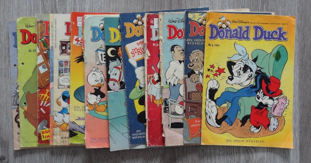 13 donald duck 1989 - 1999, Meerdere stripboeken, Ophalen of Verzenden, Gelezen