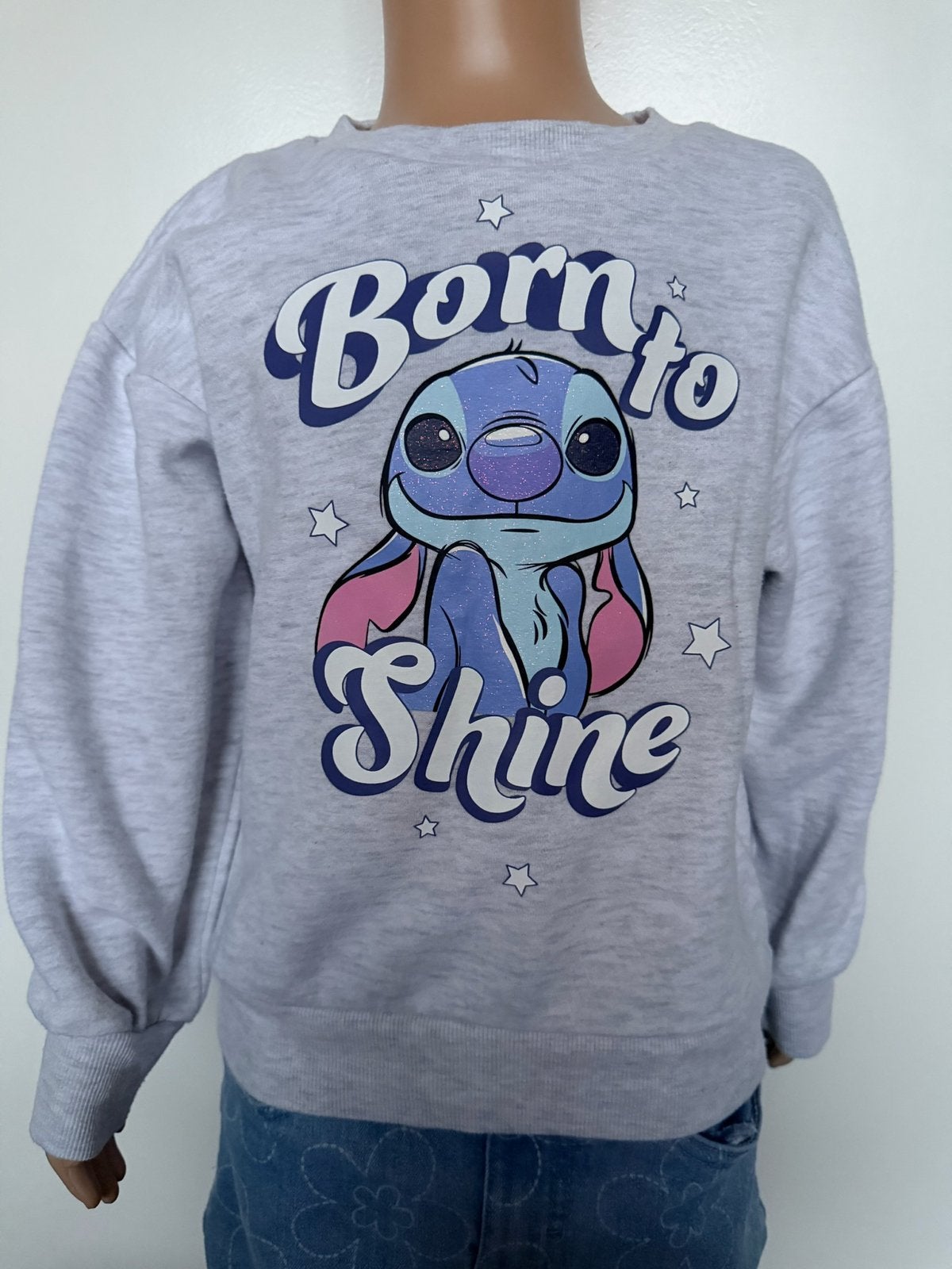 Disney Stitch sweatshirt maat 116 / Born to Shine, Ophalen of Verzenden, Zo goed als nieuw, Meisje, Trui of Vest