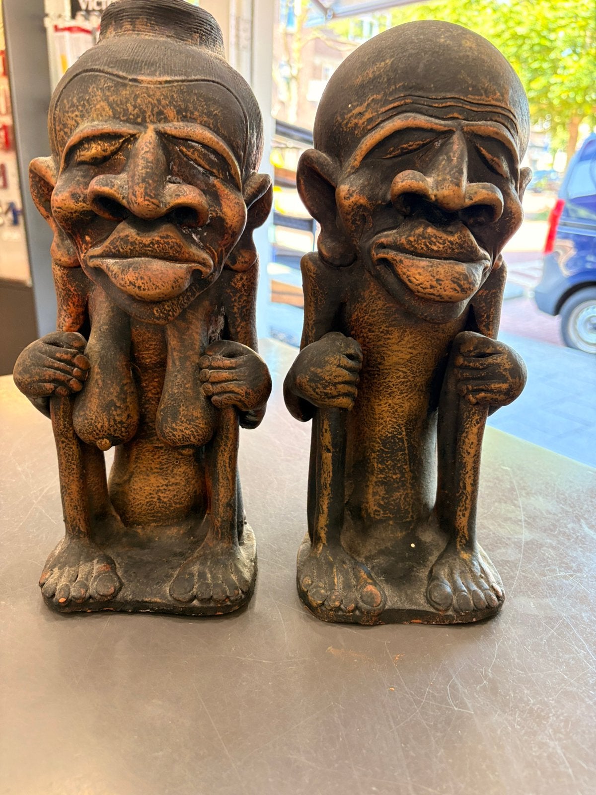 2 Beeldjes Aftikaans thema, Verzamelen, Beelden en Beeldjes, Ophalen of Verzenden, Zo goed als nieuw