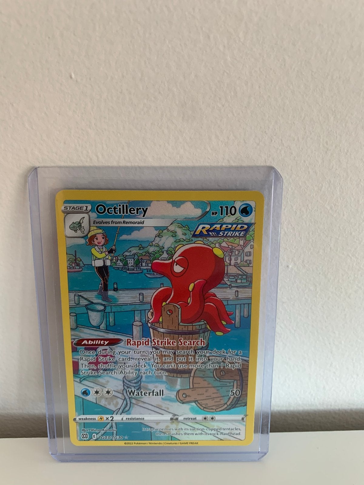 Octillery Pokémon Kaart - Full Art - Holo Foil, Ophalen of Verzenden, Zo goed als nieuw, Losse kaart