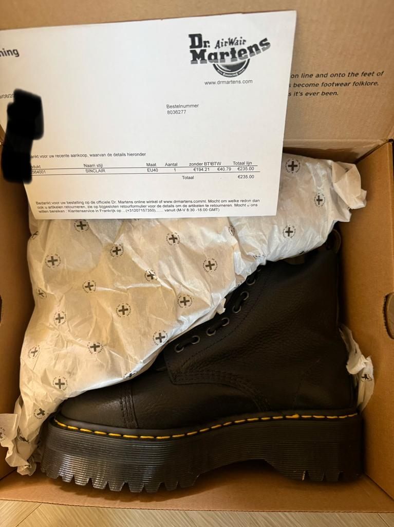 Dr. Martens Sinclair Platform Boots - Nieuw in doos, Ophalen of Verzenden, Nieuw, Zwart, Lage of Enkellaarzen
