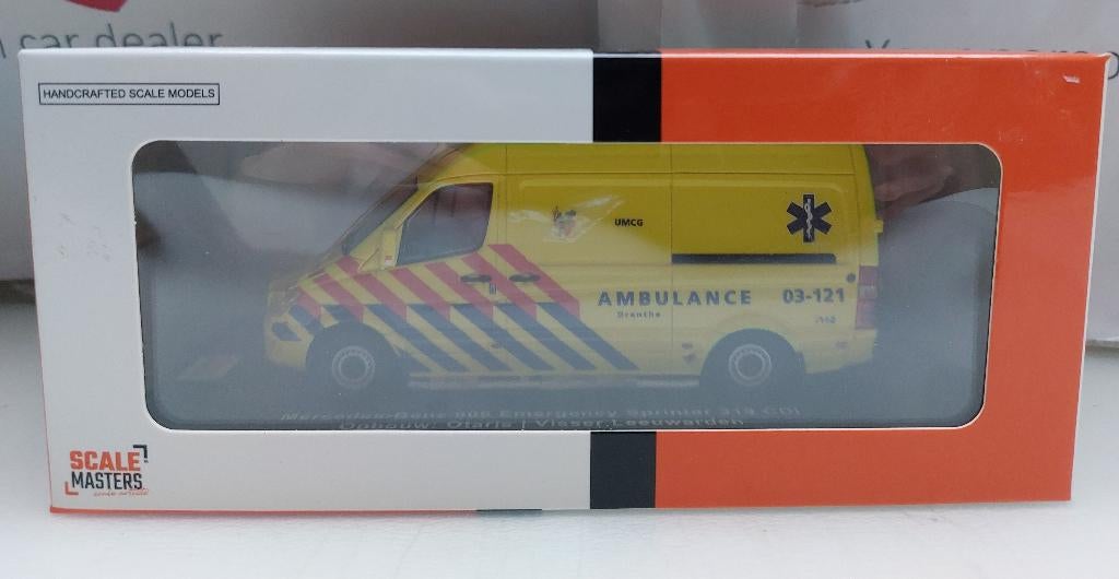 Scalemasters 1:43 Mercedes-Benz Sprinter ambulance 03-121, Ophalen of Verzenden, Nieuw, Auto, Overige merken