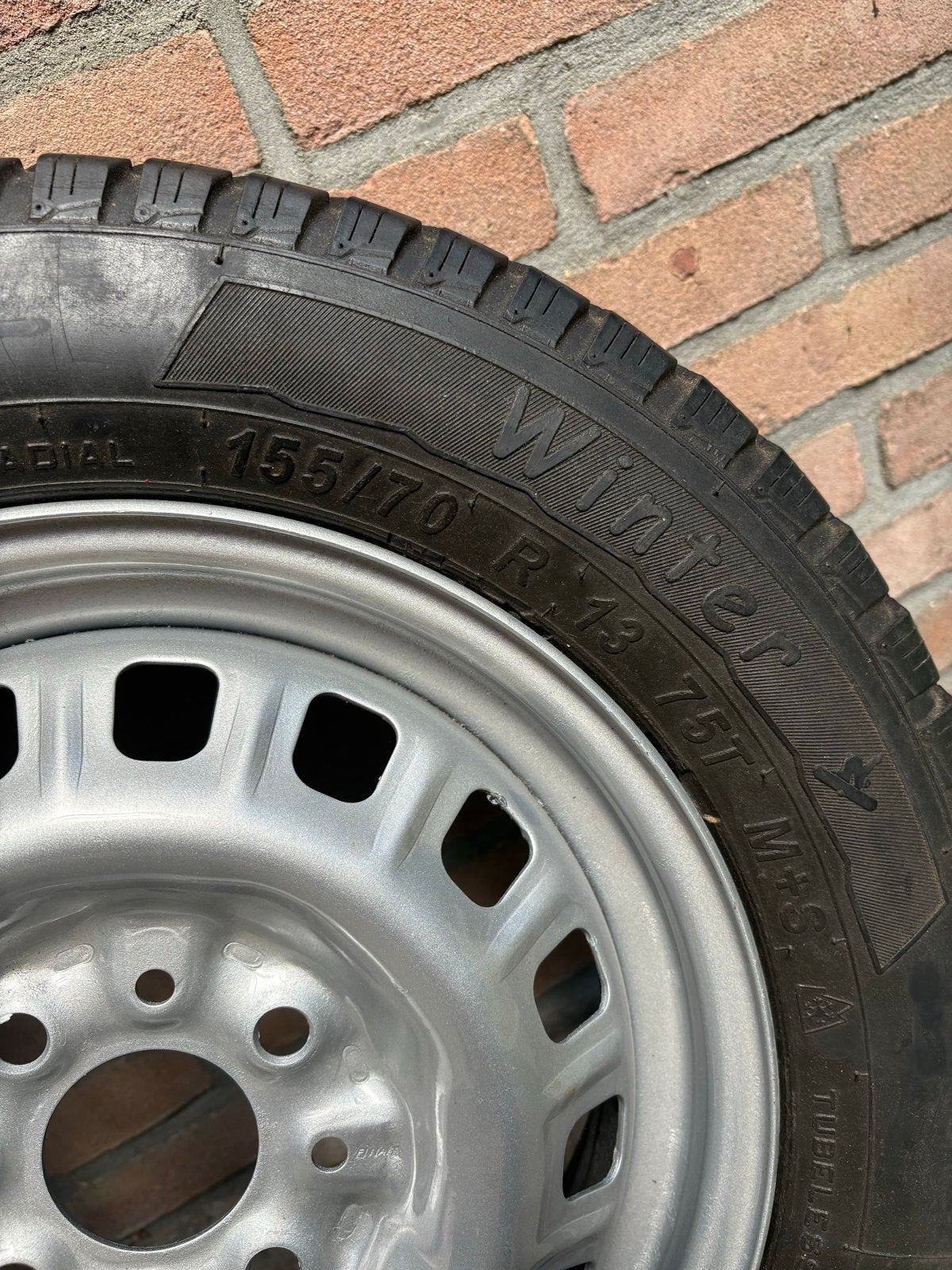 Reserveband 155/70 R13 met Steekmaat 98x100, Ophalen, Gebruikt, 155 mm, 13 inch