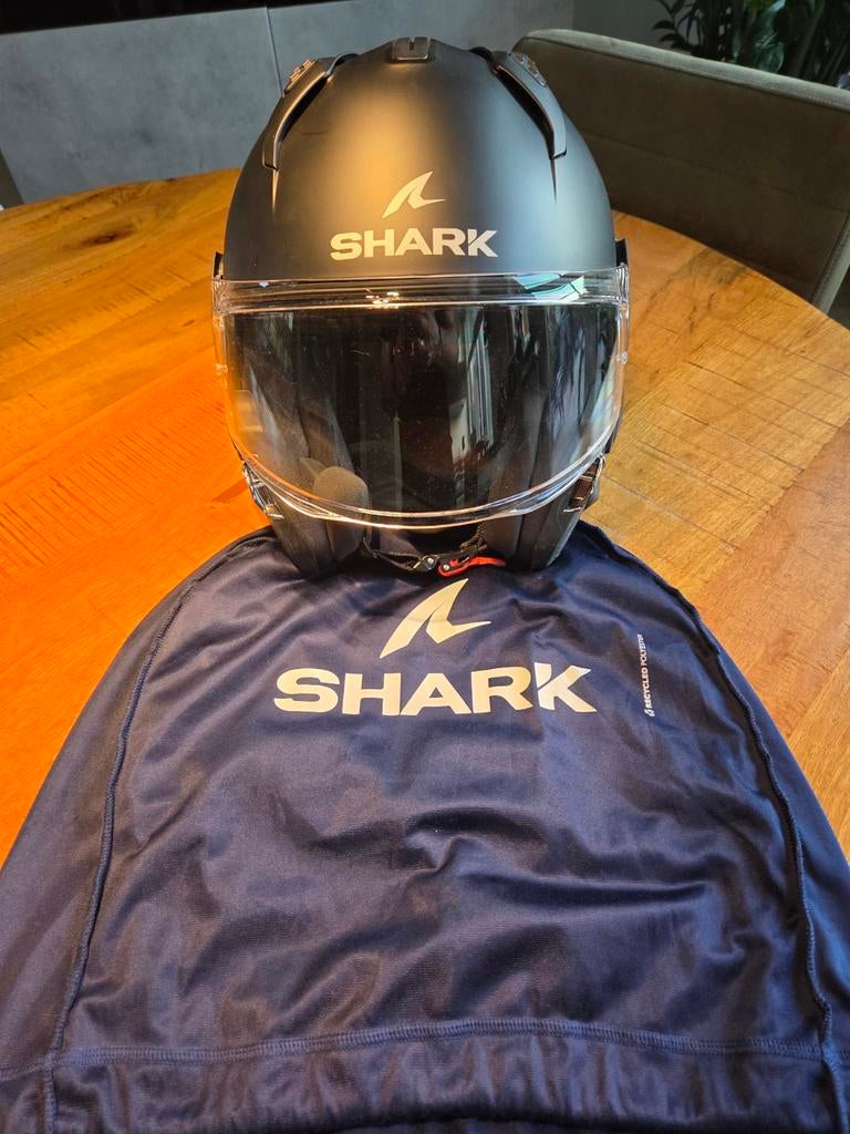 Shark Systeemhelm met Bluetooth - Zo goed als nieuw, Systeemhelm, Heren, Shark, Ophalen of Verzenden
