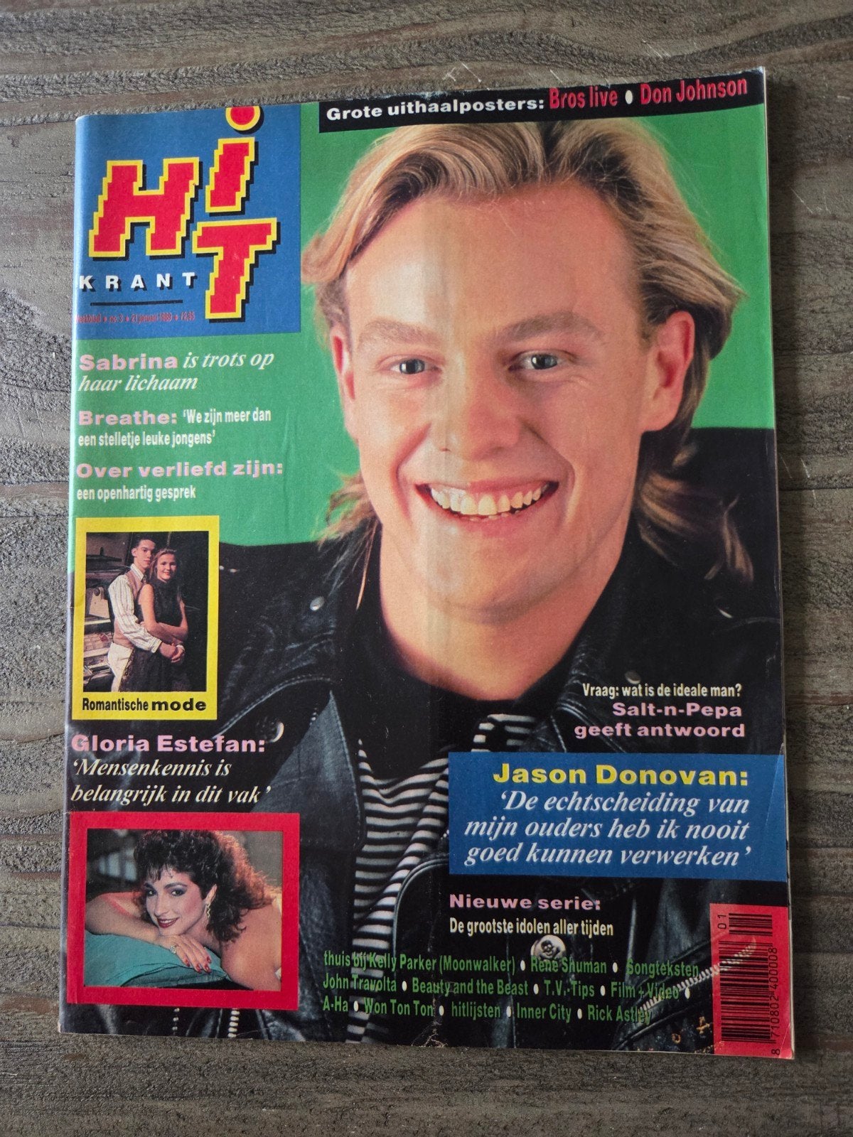 Hitkrant nr. 3 - 21 januari 1989 - Sabrina, Jason Donovan, Boeken, Ophalen of Verzenden, Gelezen, Muziek, Film of Tv