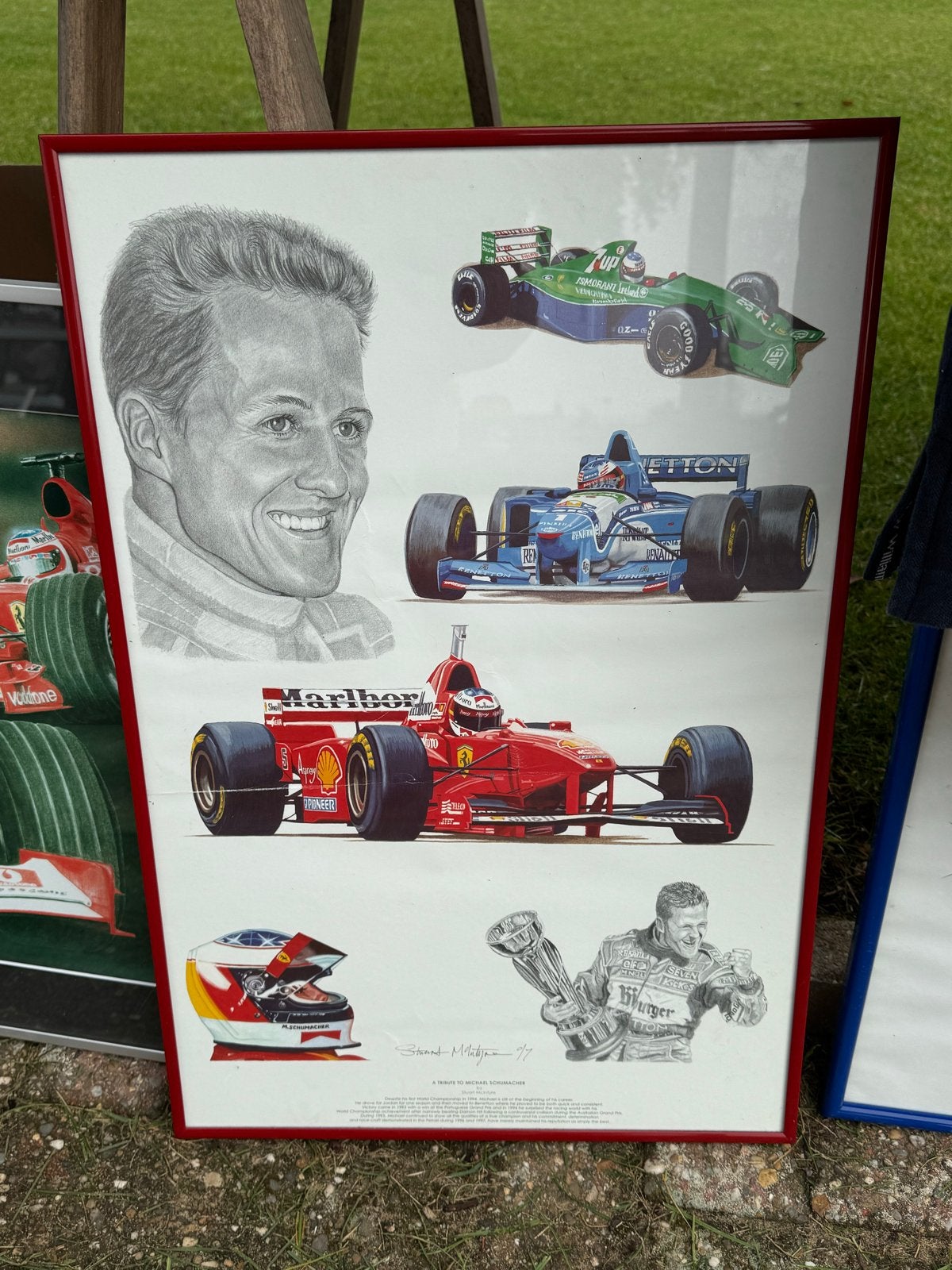 Michael Schumacher F1 Poster - Encadré, Ophalen, Gebruikt, Foto of Poster, 75 – 100
