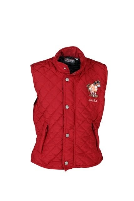 Red bordeaux Horka Mini Rider bodywarmer maat 92 104 128 140, Rood, Kinderen, Ritssluiting, Nieuw
