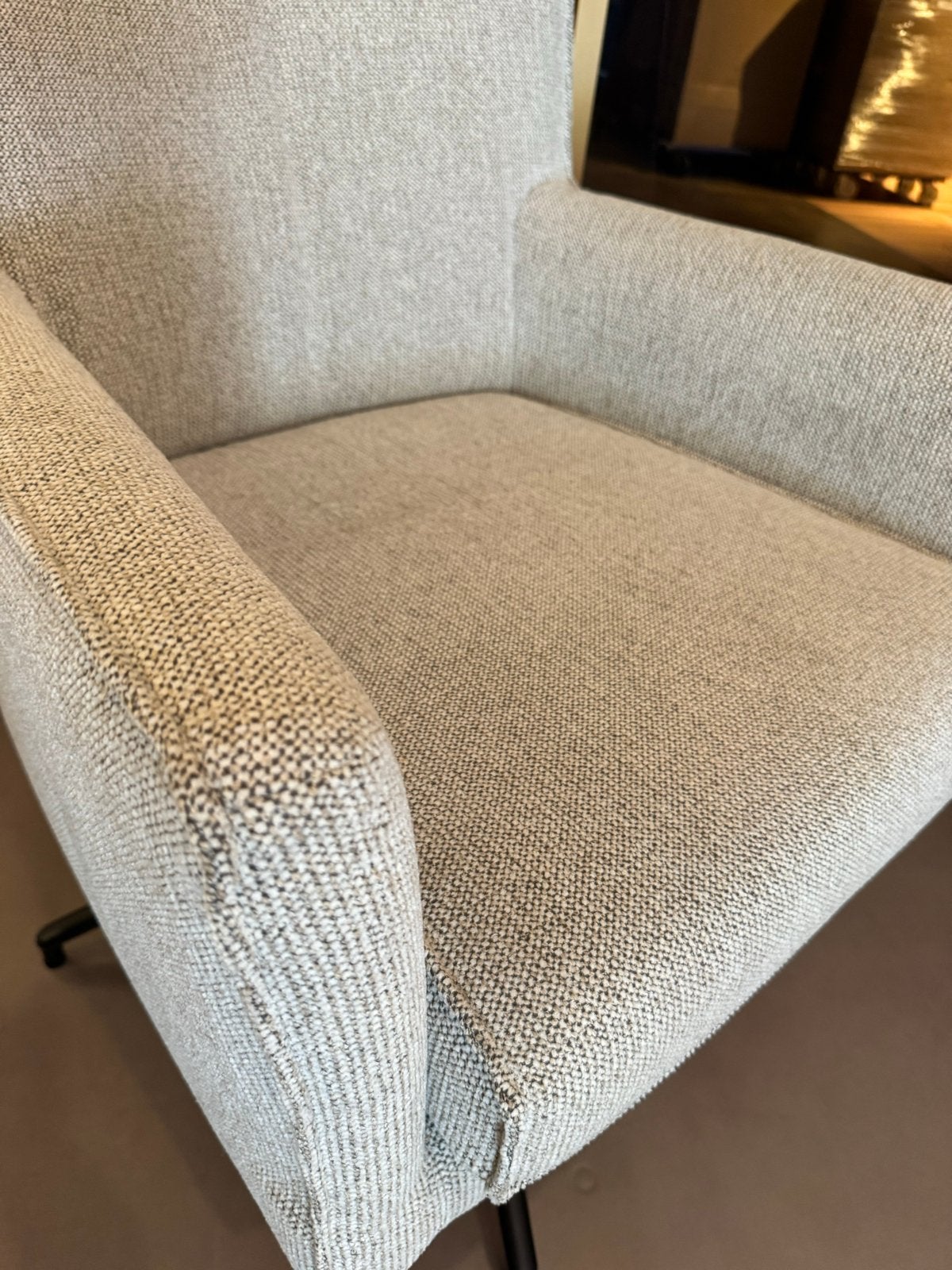 Set van 2 Comfortabele draaibare fauteuil - Stof - Grijs, Ophalen of Verzenden, Zo goed als nieuw, Stof, 75 tot 100 cm