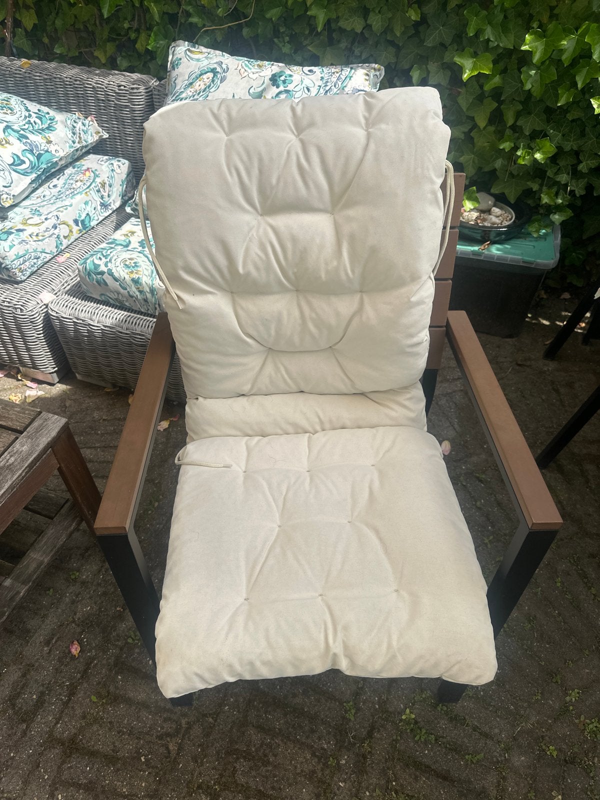 6x IKEA Kuddarna tuinkussens 116x45 cm licht beige, Tuin en Terras, Ophalen, Zo goed als nieuw