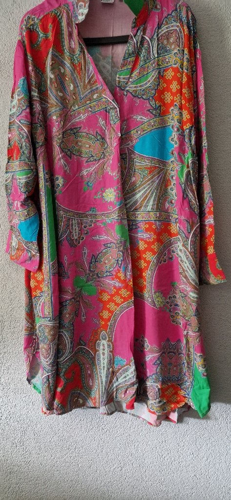 Emily van den Bergh tuniek/jurk paisley Maat 46, Maat 46/48 (XL) of groter, Emily van den Bergh, Nieuw, Knielengte