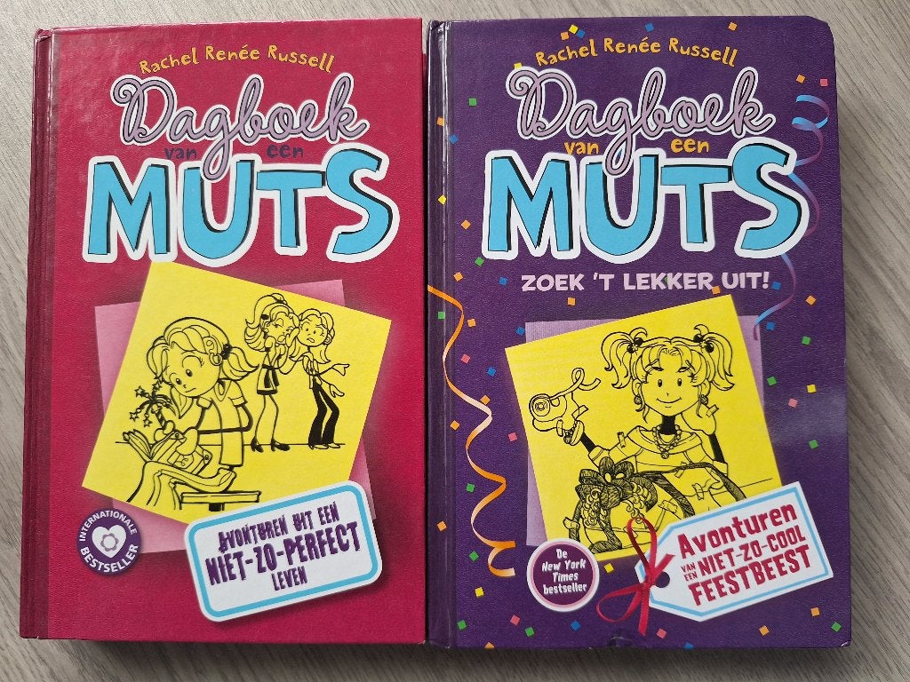 2 boeken uit serie Dagboek van een muts, deel 1 en 2, Boeken, Ophalen of Verzenden, Zo goed als nieuw, Fictie algemeen