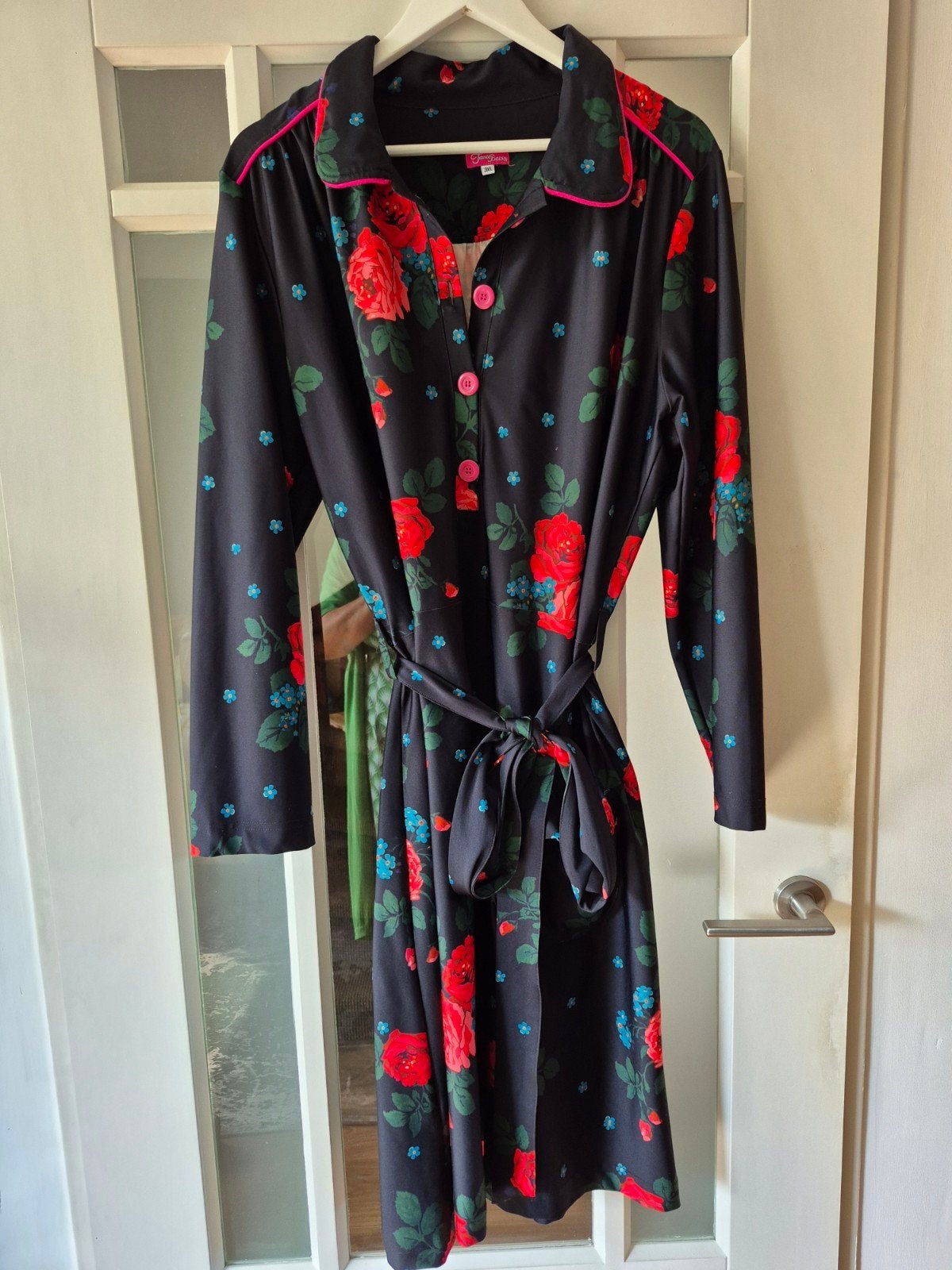 Tante Betsy jurkje, maat 3XL, Kleding | Dames, Zwart, Maat 46/48 (XL) of groter, Ophalen of Verzenden, Knielengte