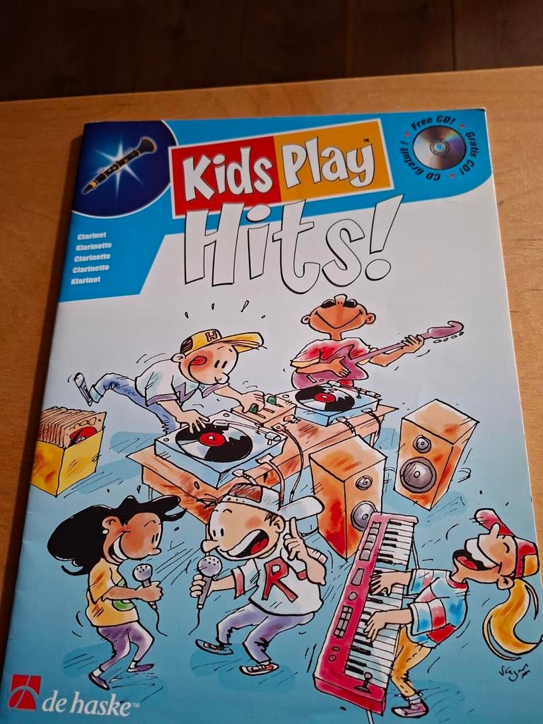 Kids Play Hits! Bladmuziek Klarinet met CD, Gebruikt, Ophalen of Verzenden, Klarinet, Thema