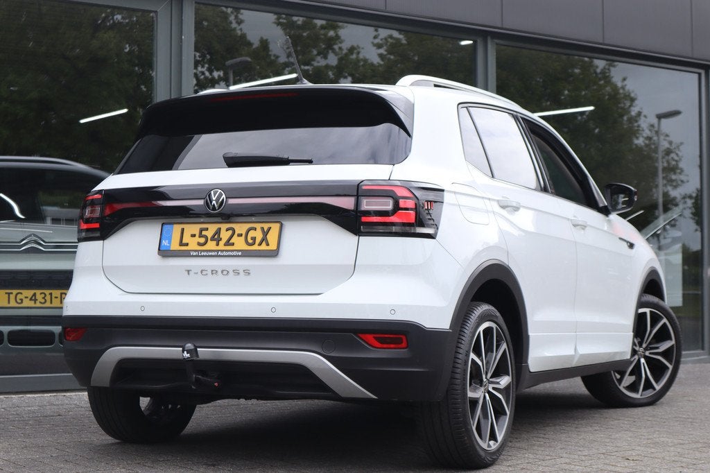 Volkswagen T-Cross 1.0 TSI R-Line, Gebruikt, Leder en Stof, Wit, Bedrijf