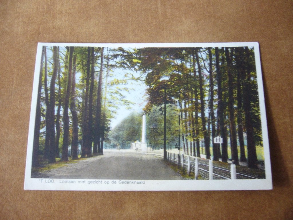APELDOORN =  T, LOO - LOOLAAN MET GEZICHT OP DE GEDENKNAALD, Ophalen of Verzenden, 1920 tot 1940, Gelopen, Gelderland