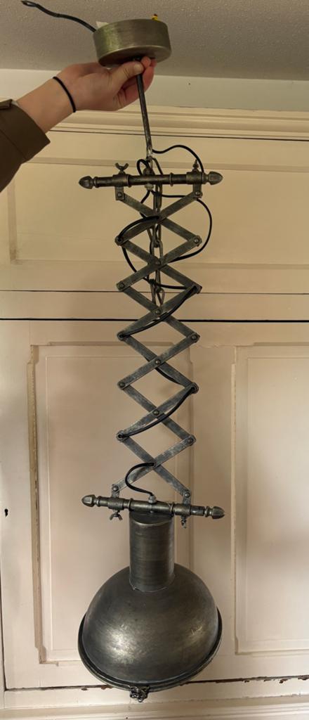 Vintage schaarlamp / trekpendel - industrieel design, Ophalen, Nieuw