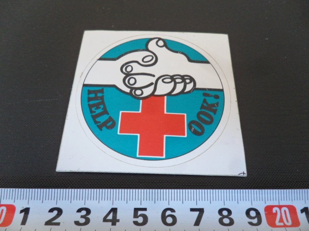 sticker Help Rode Kruis ook !  GS013, Ophalen, Zo goed als nieuw