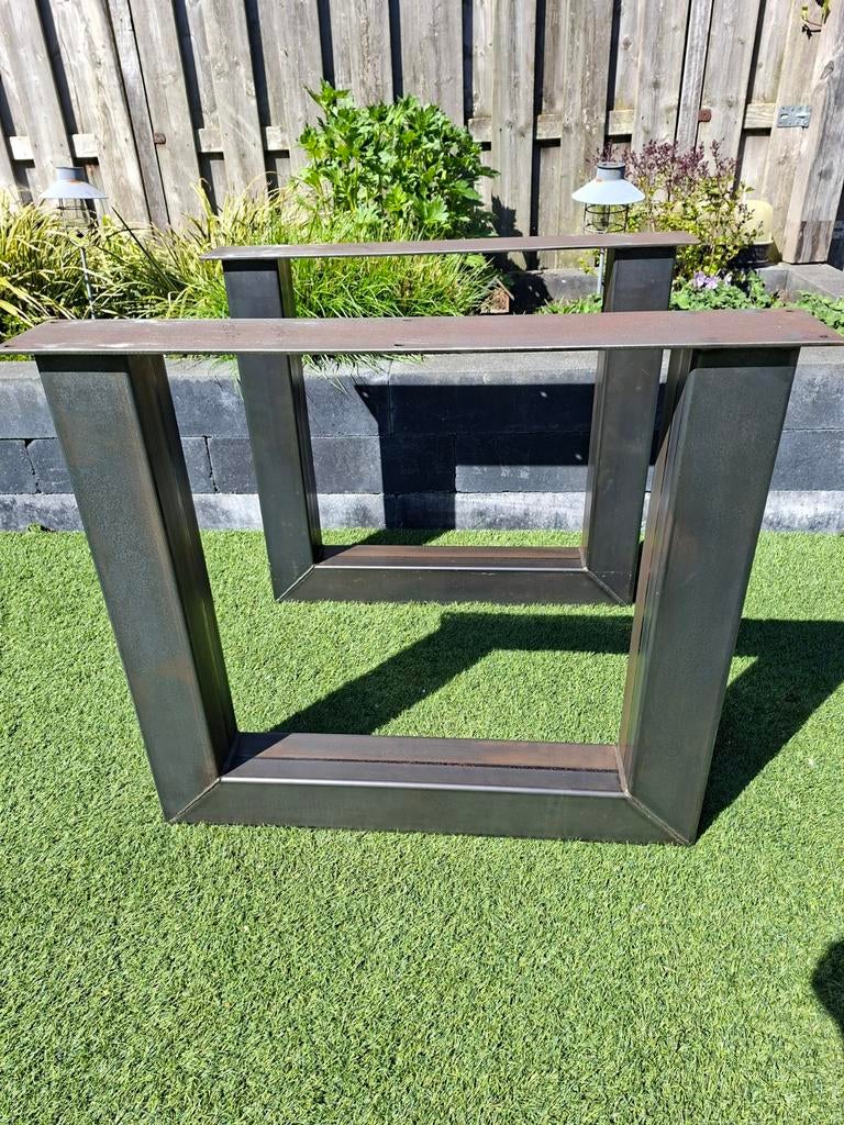 Metalen U-profiel tafelpoten - Set van 2, Ophalen, Tafelpoot, Gebruikt, 100 tot 150 cm