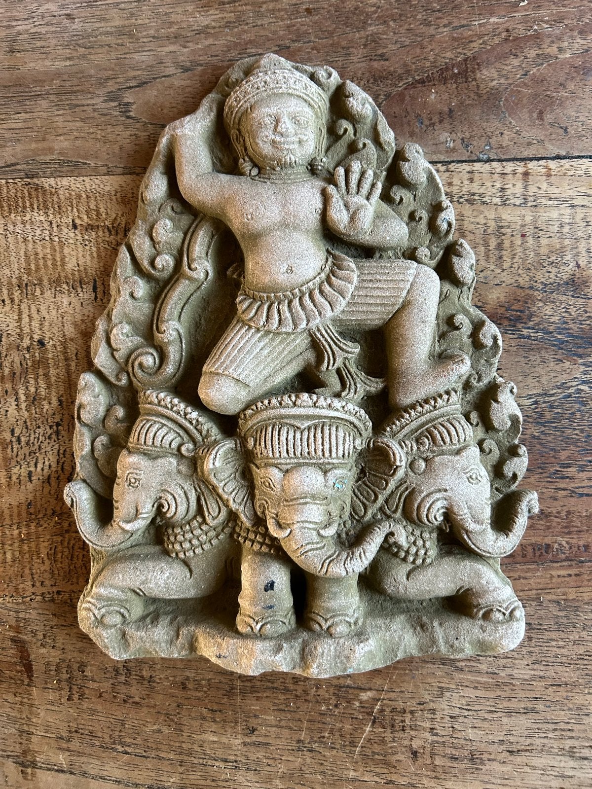 Decoratief Buddah beeld van steen, 25 cm hoog, Ophalen of Verzenden, Handgemaakt, 20 - 50 cm, Steen of Keramiek