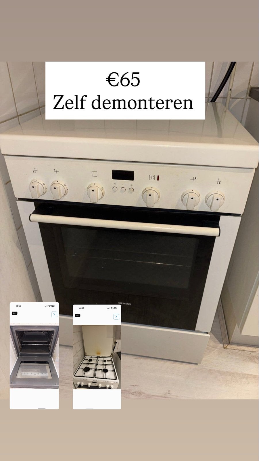 Goed werkend gasfornuis en oven UITERLIJK 3 oktober ophalen, Witgoed en Apparatuur, Ophalen, Gebruikt, Vrijstaand, Gas