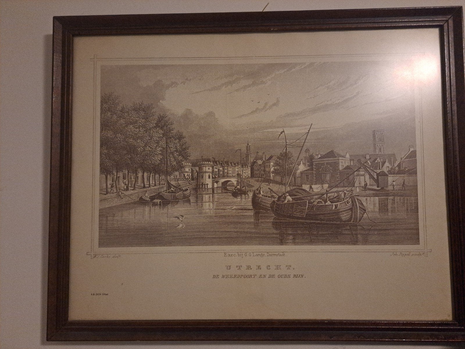 prent weerdpoort oude Rijn utrecht, Ophalen, Voor 1940, Gebruikt, Overige onderwerpen