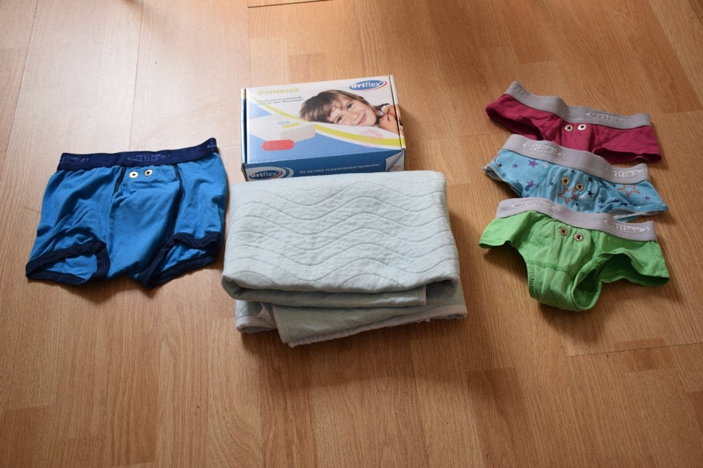 Uriflex Contessa plaswekker met broekjes en bed-onderlegger, Ophalen of Verzenden, Zo goed als nieuw