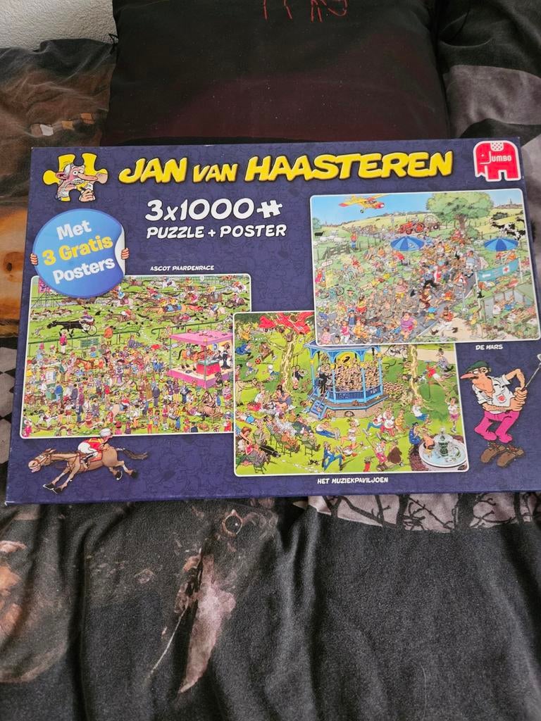Jan van Haasteren, 3 x 1000 stukjes, Ophalen, 500 t/m 1500 stukjes, Zo goed als nieuw