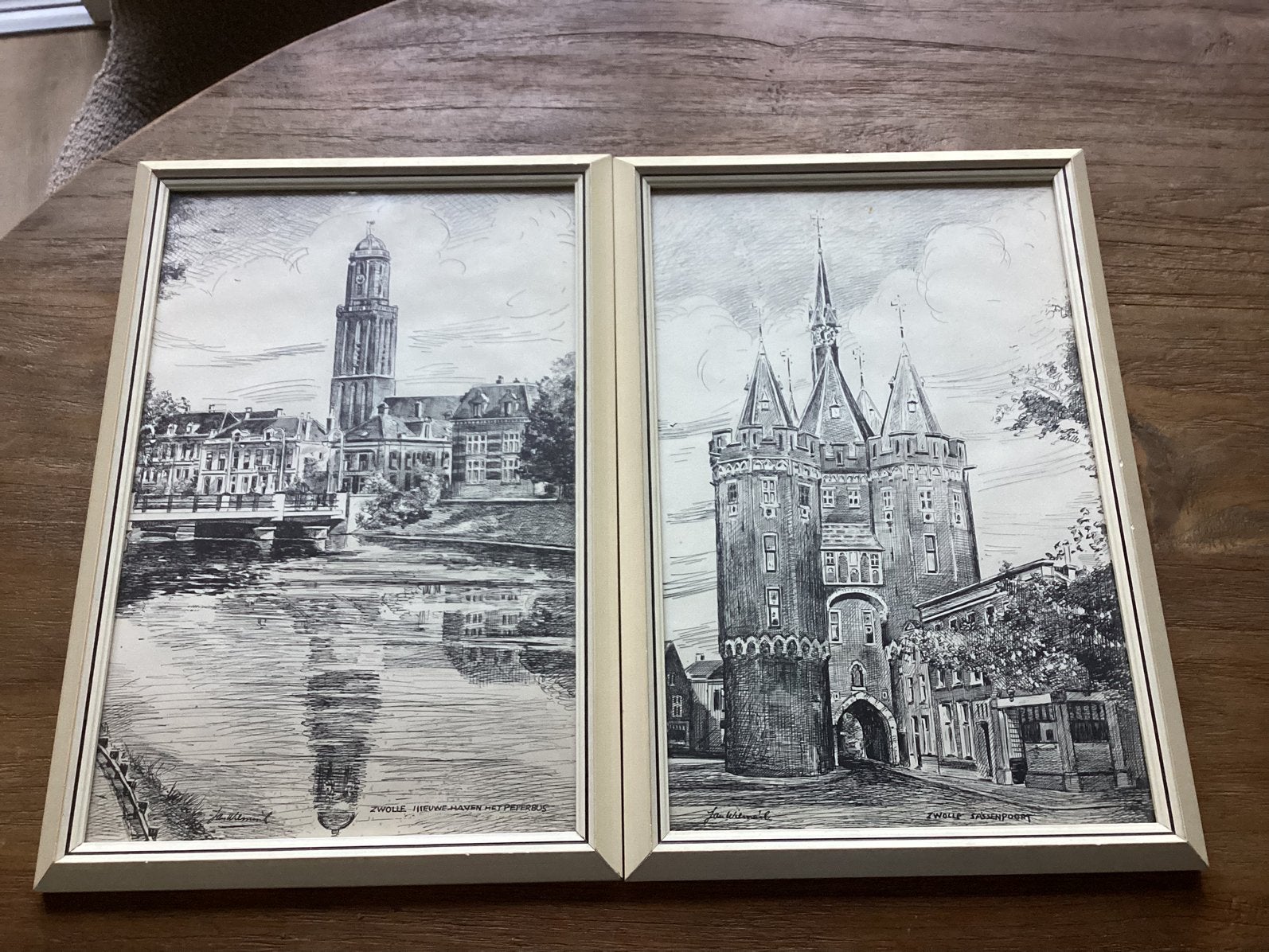Jan Wilmink Nieuwe Haven en Sassenpoort Zwolle, Ophalen of Verzenden, Pentekening