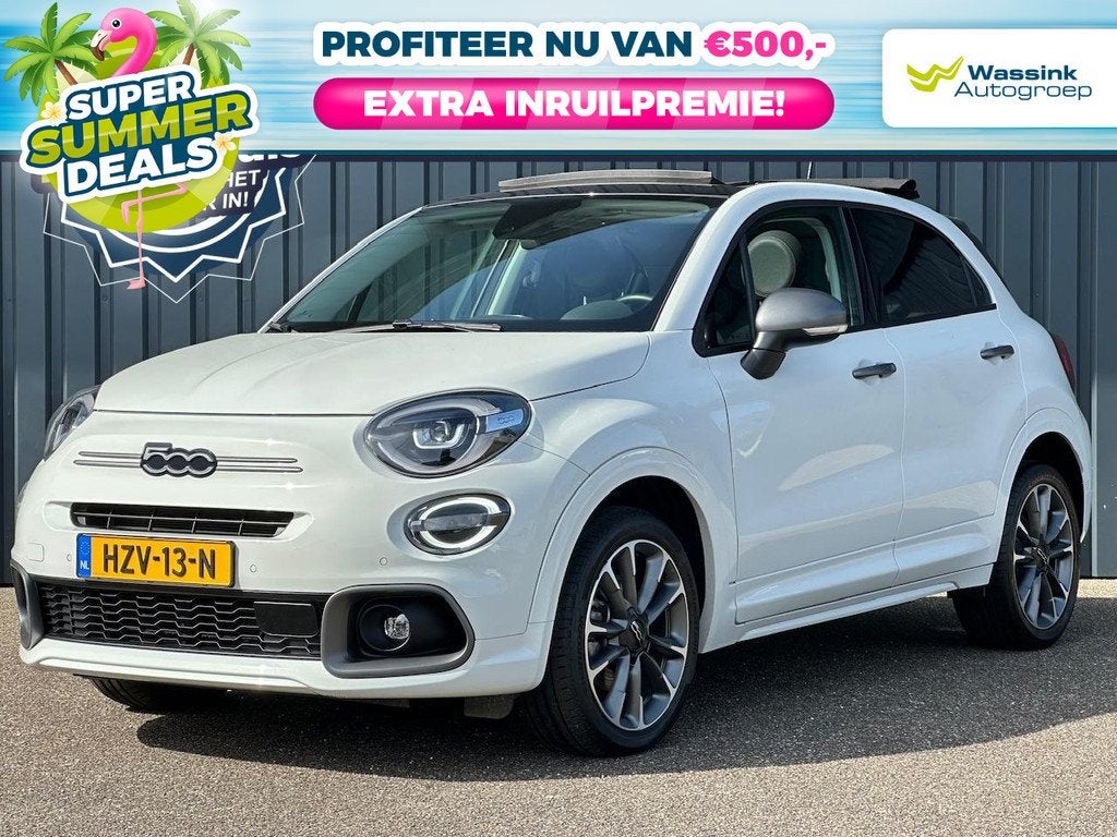Fiat 500X 1.5 Hybrid 130pk DCT Sport Summer Deals | Automaat, Auto's, Fiat, 1380 kg, Gebruikt, 4 cilinders, Cabriolet