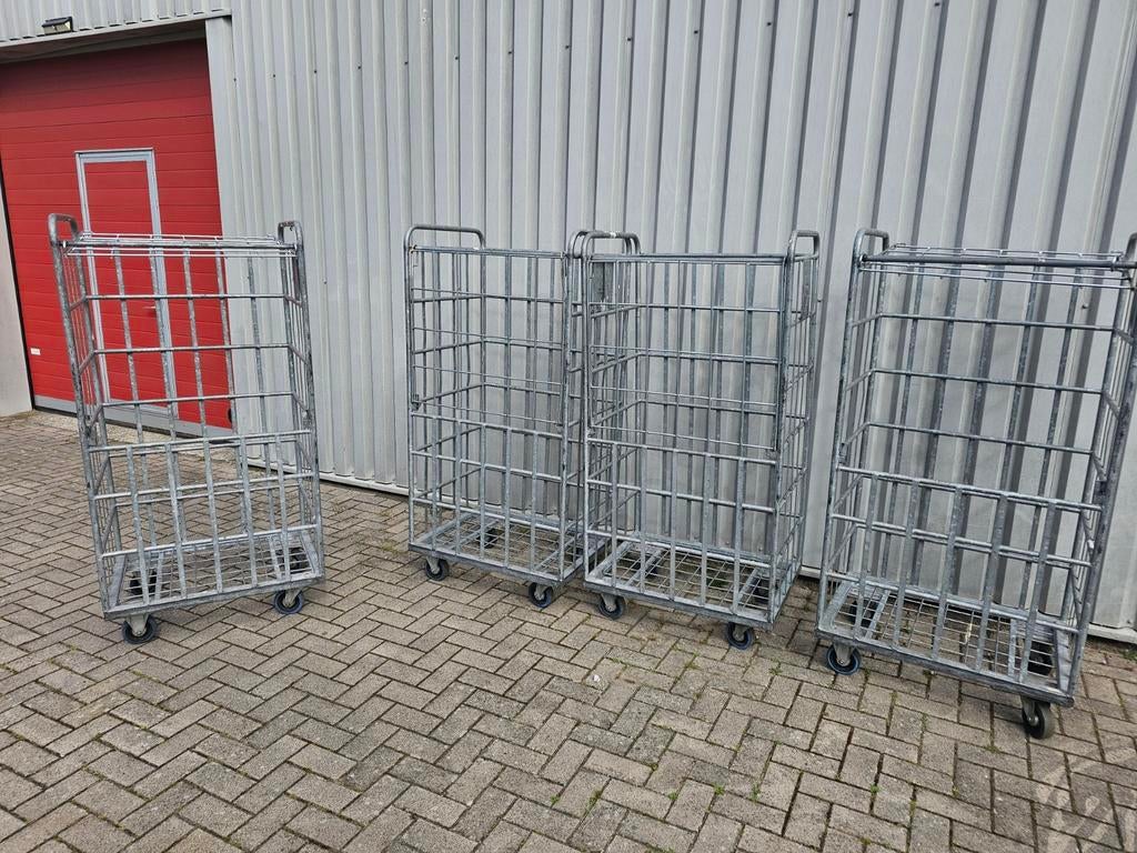4 gegalvaniseerde karren, 170x84x65 cm, Ophalen