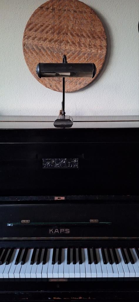 Vintage pianolamp stelbaar, Huis en Inrichting, Lampen | Tafellampen, Ophalen, Minder dan 50 cm