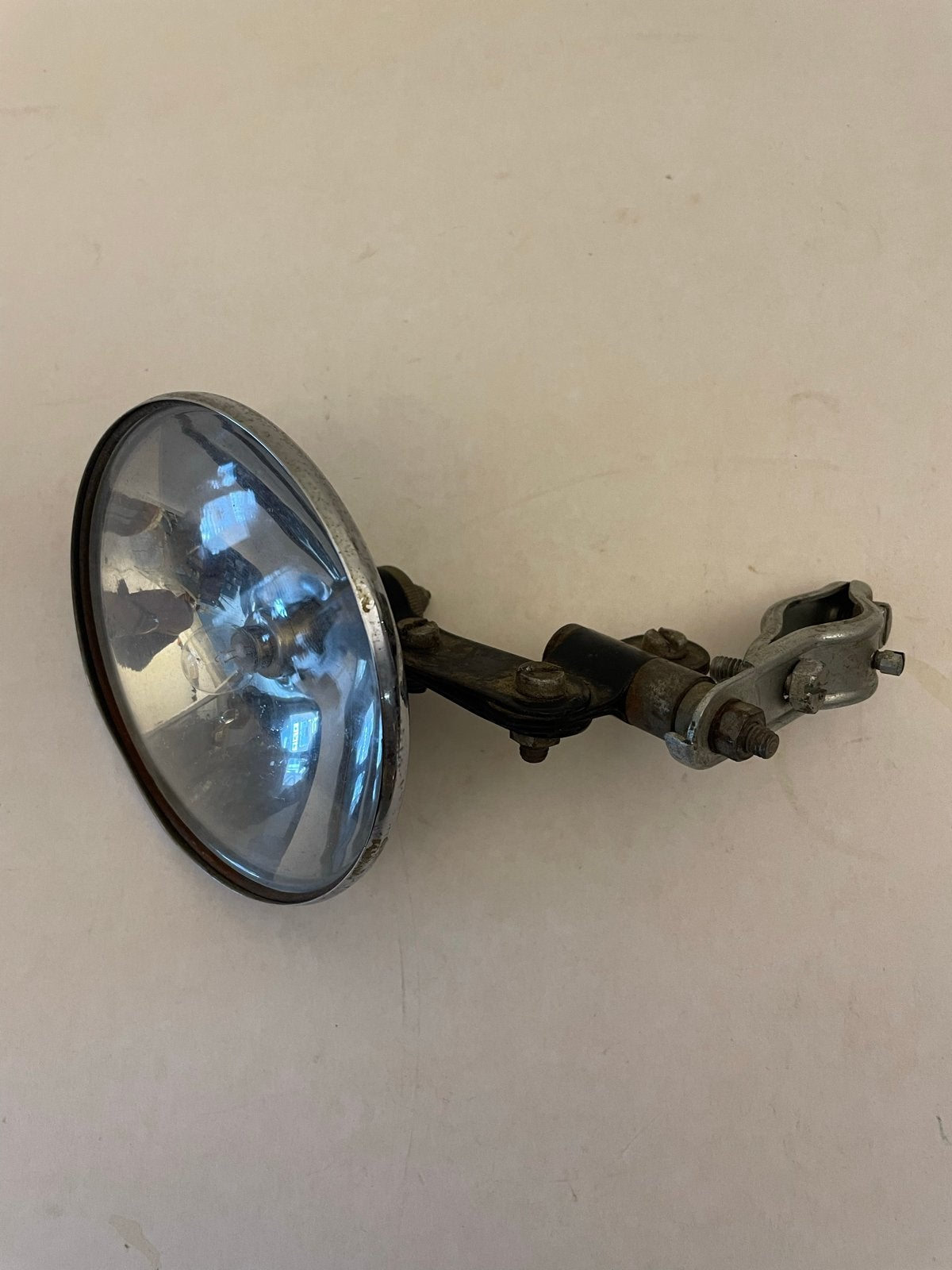Vintage zoeklicht/koplamp voor motorfiets/oldtimer, Ophalen of Verzenden, Gebruikt, Oldtimer onderdelen