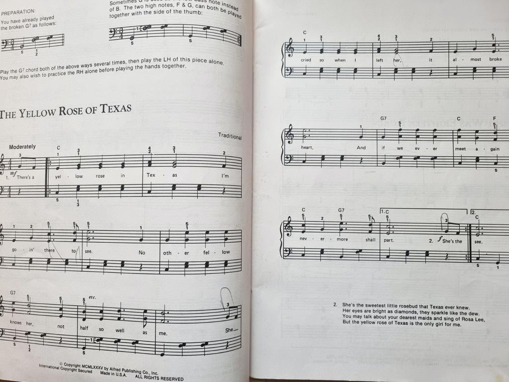 Alfred's Basic Adult Country Piano Boek - Niveau 1, Gebruikt, Les of Cursus, Ophalen of Verzenden, Country en Western