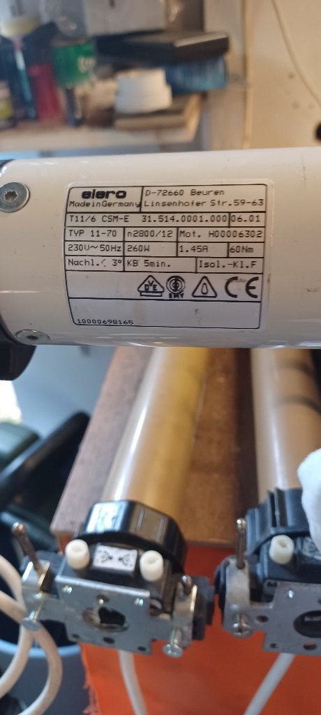 ELERO buismotor 60Nm zonder handzender., Elektrisch, Ophalen of Verzenden, Zo goed als nieuw, Knikarmscherm