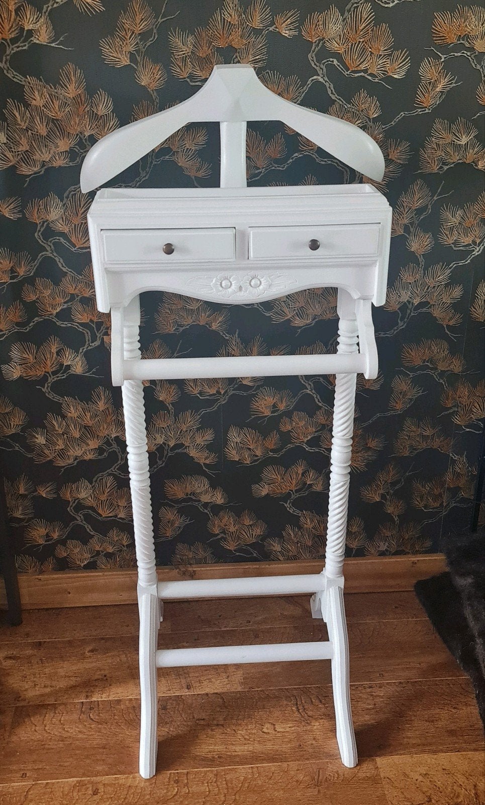 Prachtige brocante dressboy / valet stand, Ophalen, Gebruikt, 100 tot 150 cm, Staande kapstok