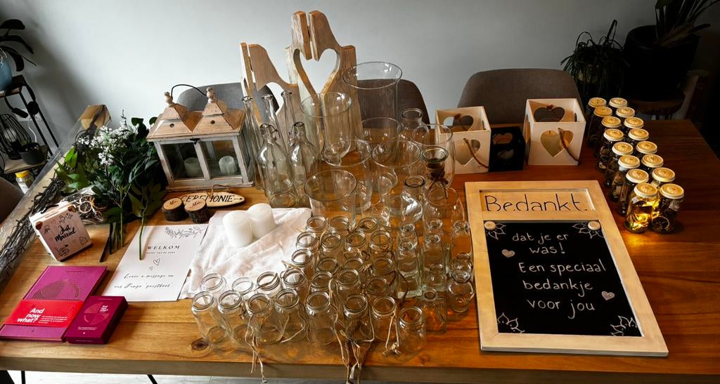 Bruiloft decoratie / versiering voor huwelijk, Hobby en Vrije tijd, Feestartikelen, Versiering, Geboorte of Huwelijk, Ophalen
