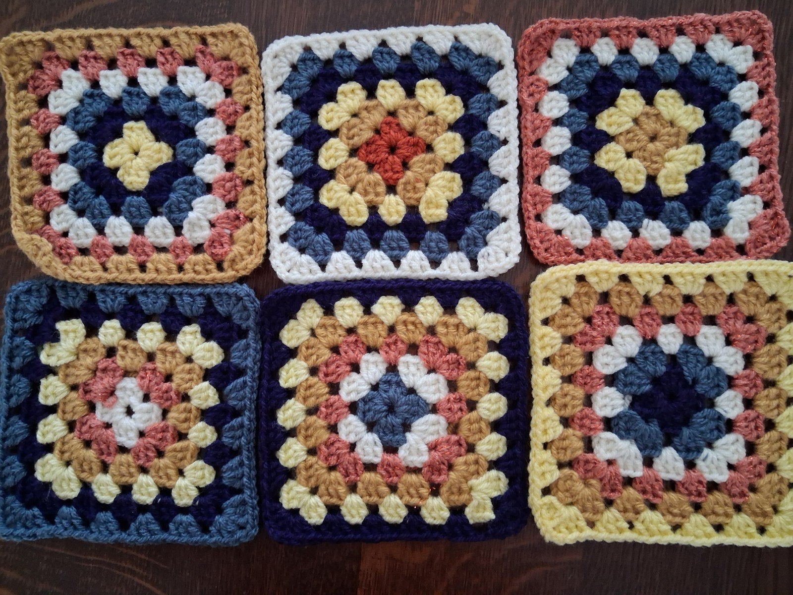 Granny square lapjes 14x14 cm, Ophalen of Verzenden, Nieuw, Haken, Wol of Garen
