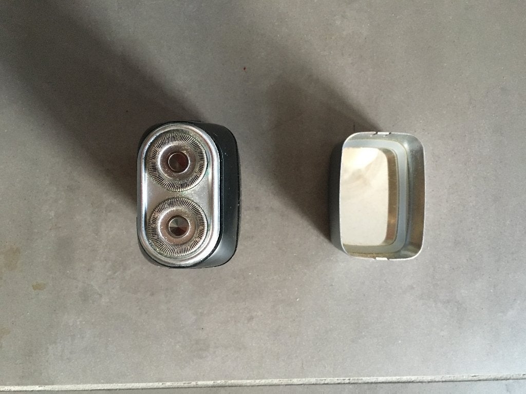 oude model Braun Philishave met leren hoesje, Ophalen of Verzenden, Persoonlijke verzorging