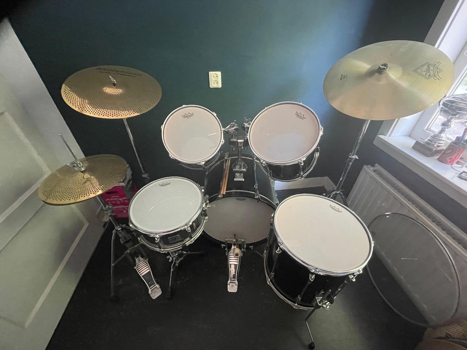 Yamaha Power V Special Black, compleet drumstel, Ophalen, Zo goed als nieuw, Yamaha