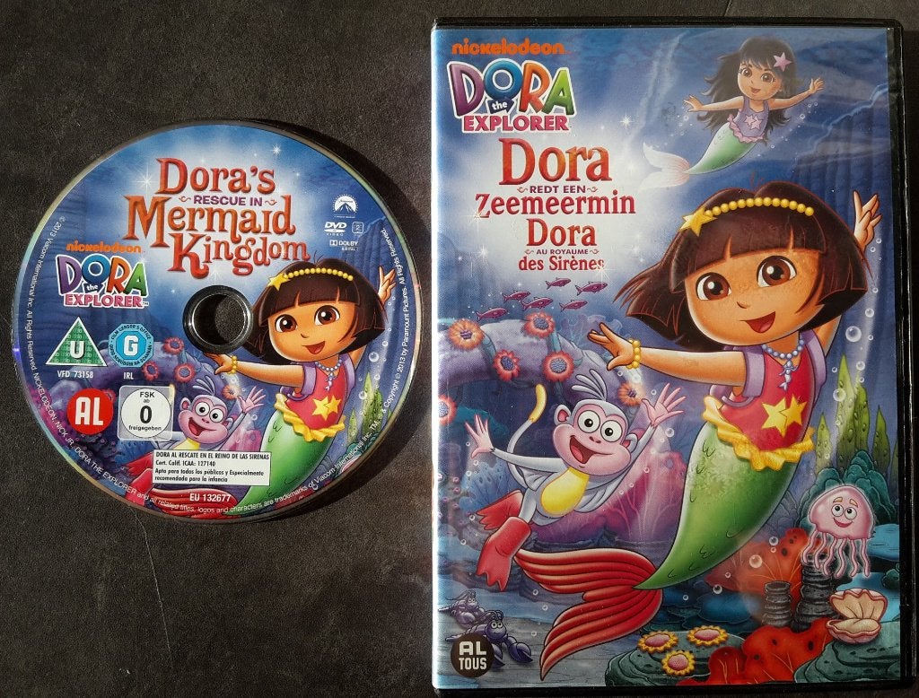 DVD - Dora Redt een Zeemeermin, Alle leeftijden, Tv-serie, Ophalen of Verzenden, Zo goed als nieuw