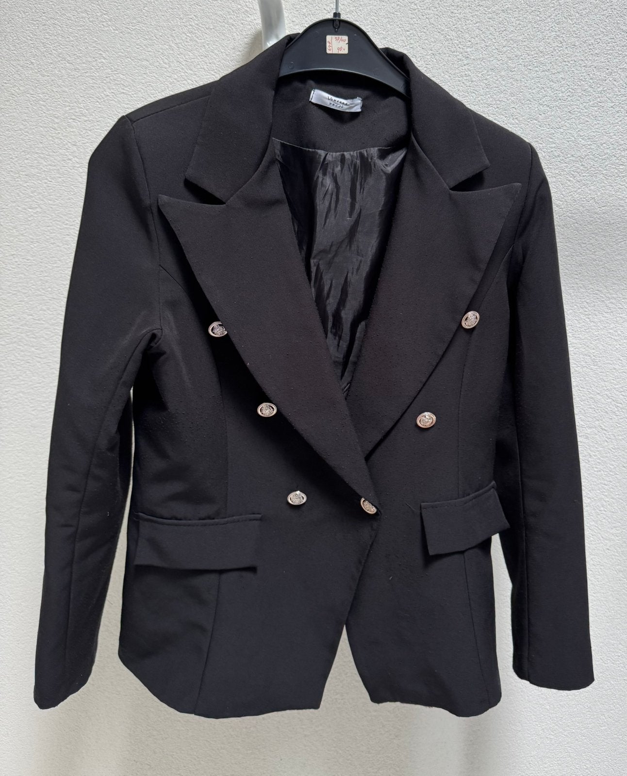 Blazer zwart met gouden knopen L Venessa Nucci, Venessa Nucci, Zwart, Maat 42/44 (L), Ophalen of Verzenden