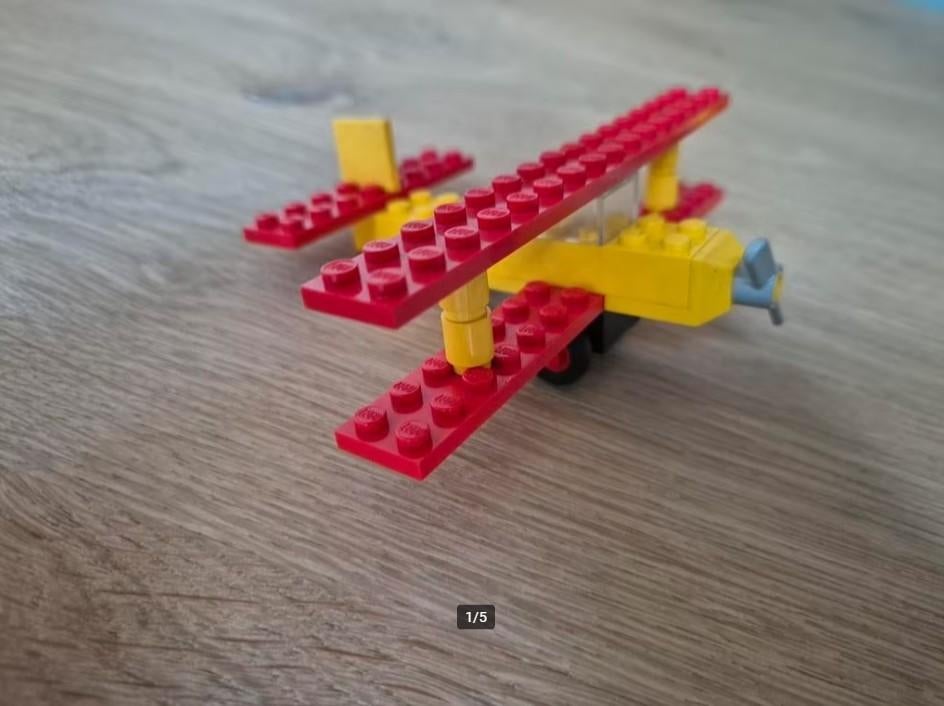 LEGO set 613 Dubbeldekker vliegtuig, Kinderen en Baby's, Speelgoed | Duplo en Lego, Gebruikt, Compleet, Lego, Ophalen of Verzenden