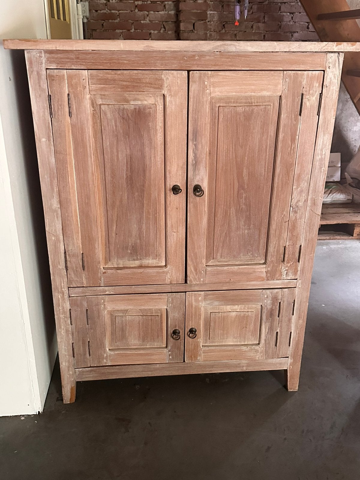 Kast opbergen buitenkeuken, Huis en Inrichting, Kasten | Kledingkasten, Ophalen, 100 tot 150 cm, 100 tot 150 cm, Teakhout