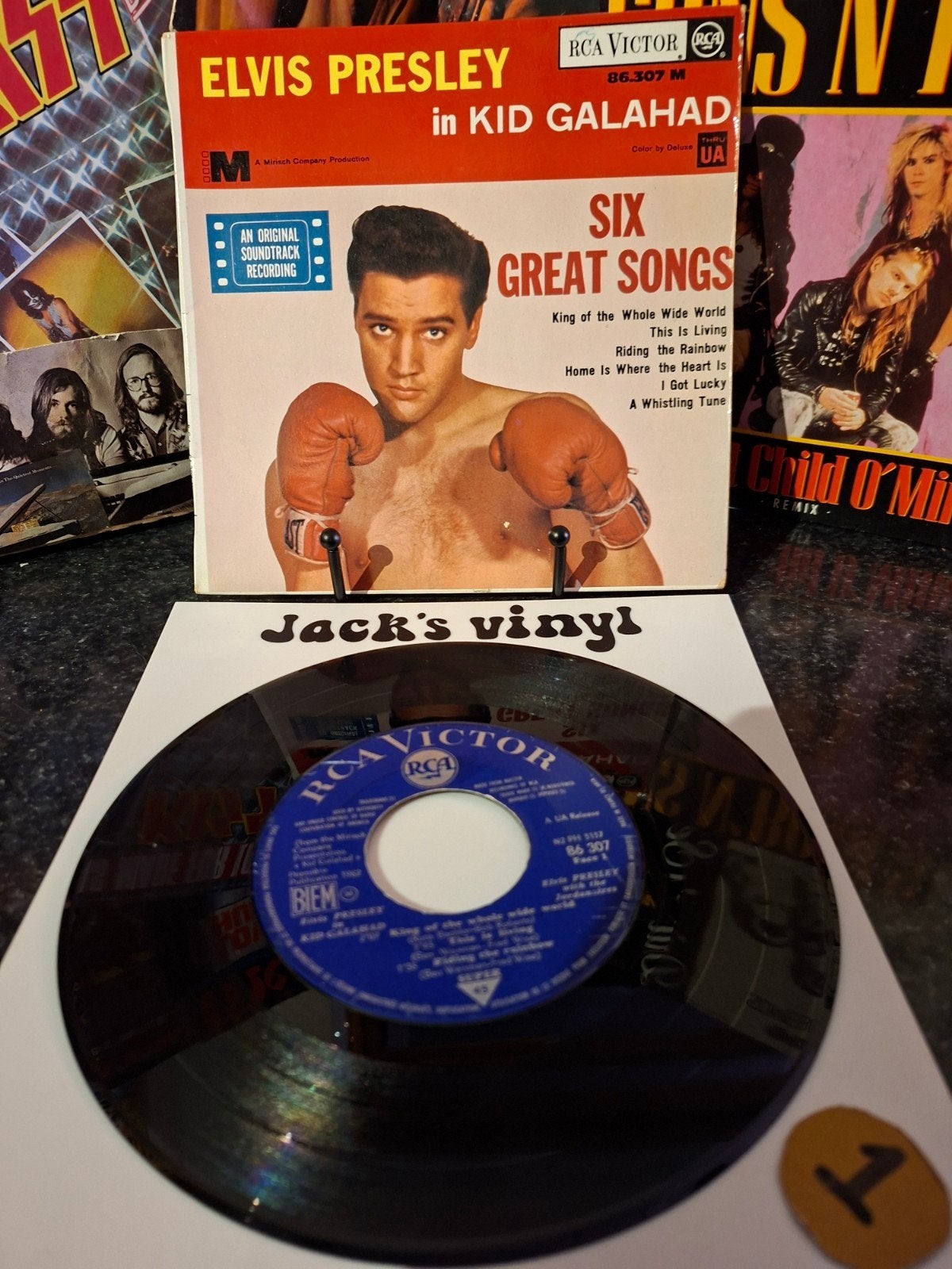 Elvis Presley - Kid Galahad Soundtrack EP (Vinyl)1962, Beschermende buitenhoes, Gebruikt, Pop, 7 inch