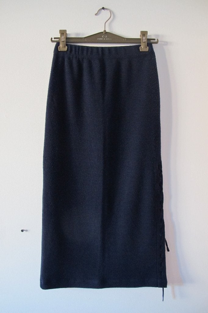 Navy midi skirt, Blauw, Ophalen of Verzenden, Maat 36 (S), Gedragen