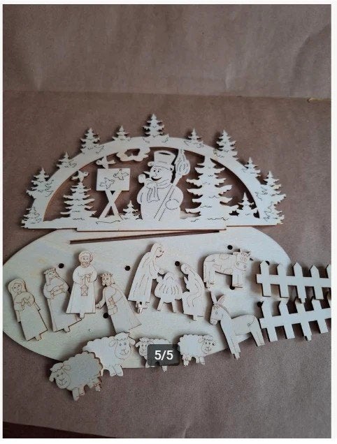 Houten kerststal h, Onbekend, Ophalen of Verzenden, Zo goed als nieuw, Losse verkoop
