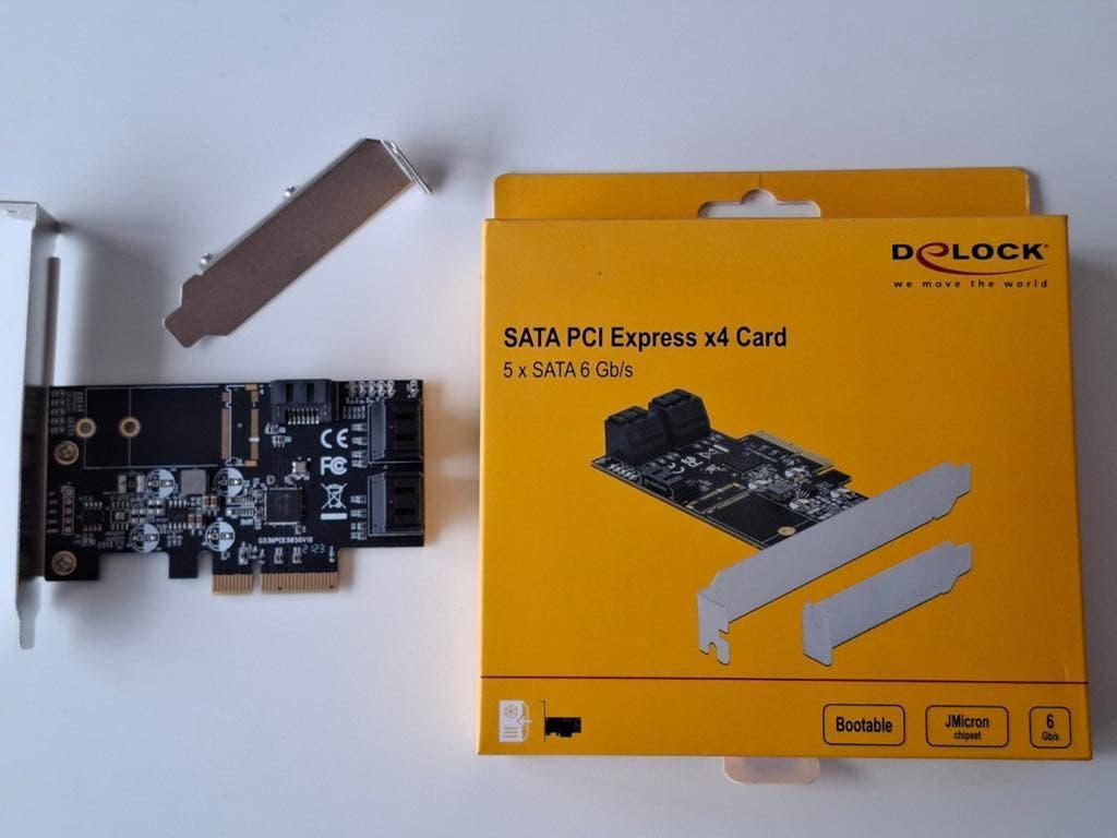 Delock 5-poorts SATA PCI Express x4 kaart, Computers en Software, Harde schijven, Intern, DeLOCK, SATA, Ophalen of Verzenden