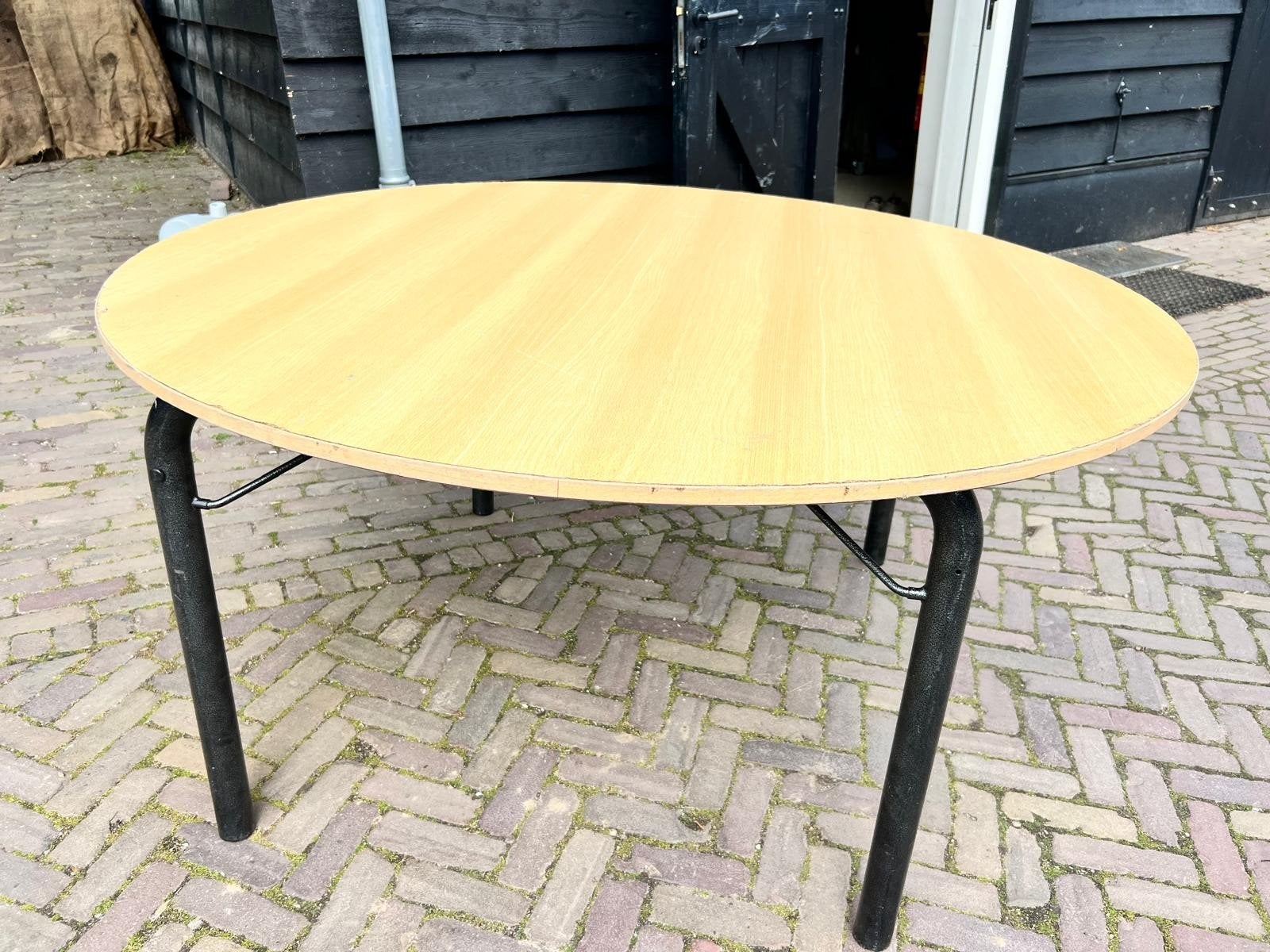 10 Ronde tafels met inklapbare poten - ideaal voor feesten, Gebruikt, Rond, Vijf personen of meer, Praktisch, functioneel